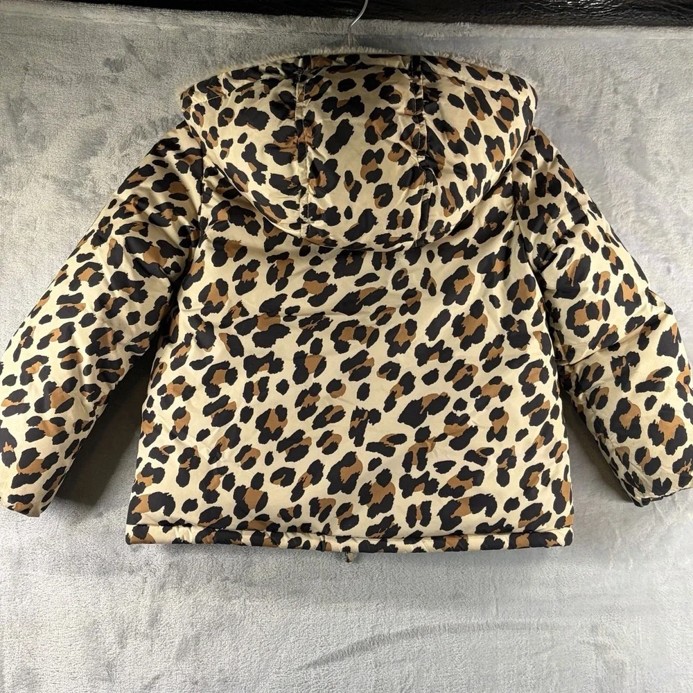 Girls Reversible Leopard Print Faux Fur Coat – Children's Place‎ – Size 5T